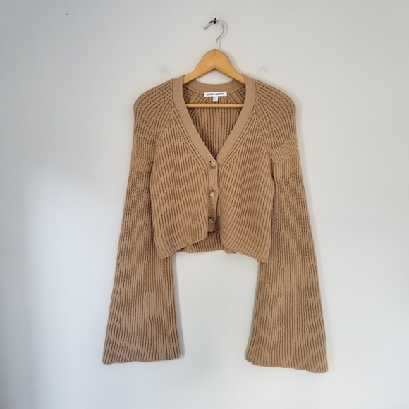 Elizabeth And James Cabot Cardigan Ribbed Wide Sleeve Cropped Sweater Jacket Elizabeth And James Cabot Cardigan Ribbed Wide Sleeve Cropped Sweater Jacket